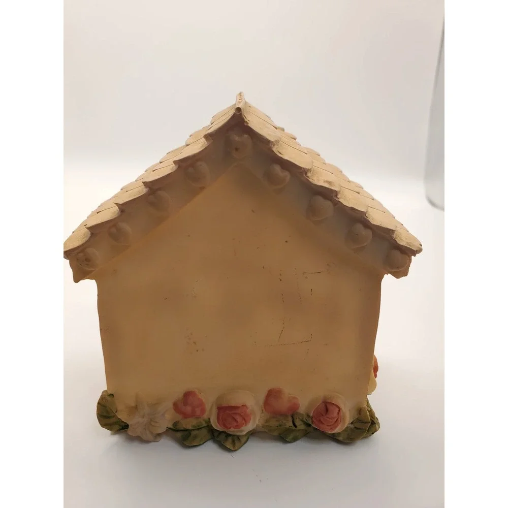 Vintage Cheerful Reflections Love Birds Birdhouse Figurine